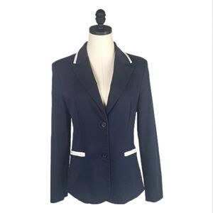\id. Collection Navy Blue Blazer With white details. Size 10